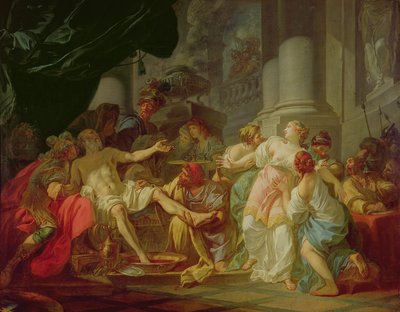 De dood van Seneca, 1773 door Jacques Louis David